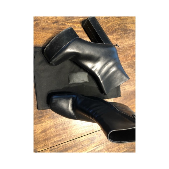 Black Alexander Wang Platform Ankle Boots - Picture 3 of 7